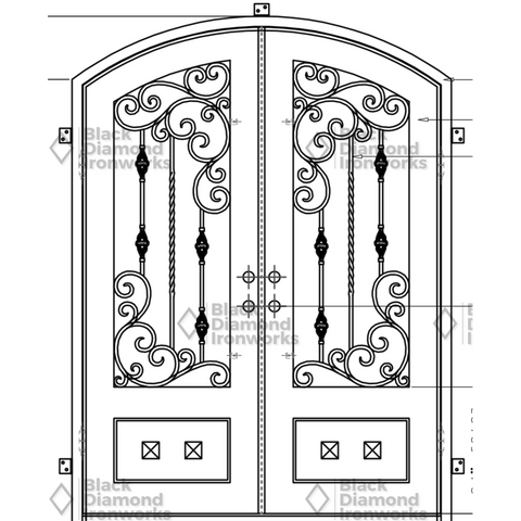 Pre-Order Big Sky-Wrought Iron Doors-Black Diamond Iron Doors