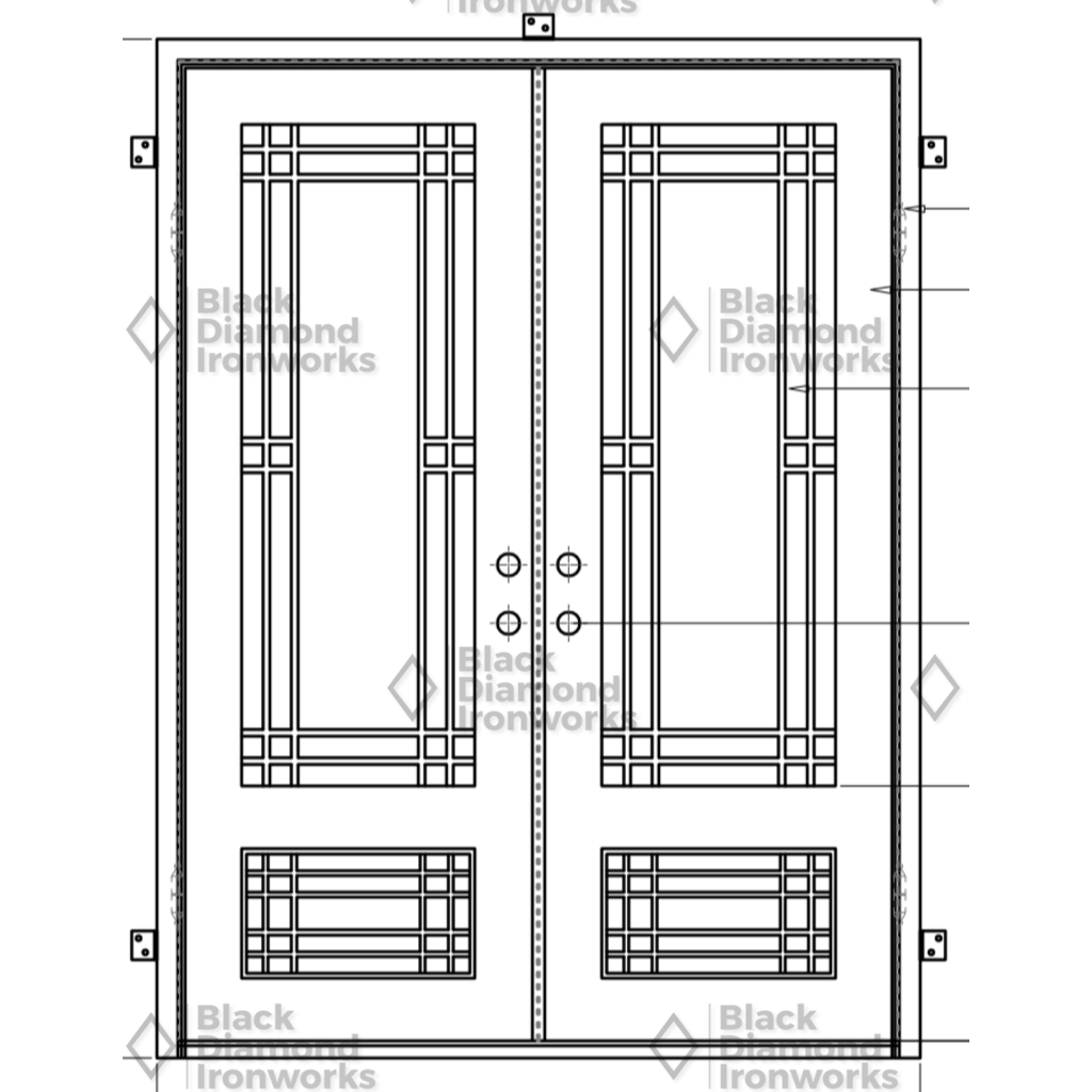 Mammoth Double-Wrought Iron Doors-Black Diamond Iron Doors