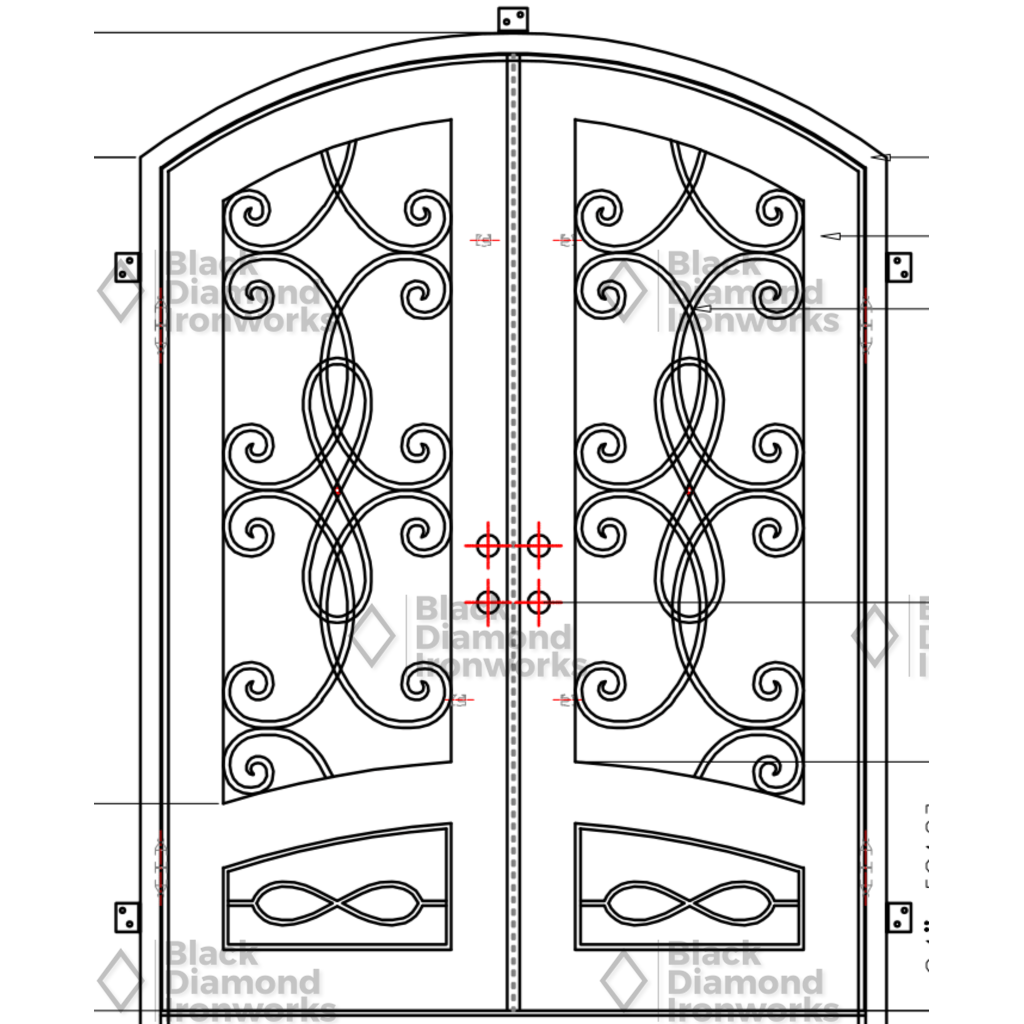 Pre-Order Jackson Hole-Wrought Iron Doors-Black Diamond Iron Doors