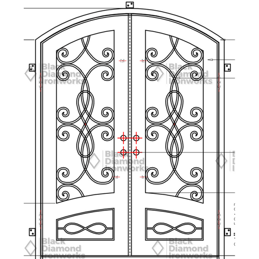 Pre-Order Jackson Hole-Wrought Iron Doors-Black Diamond Iron Doors