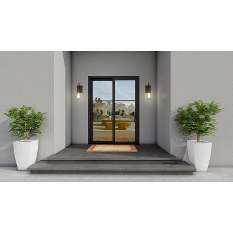 Pre-Order Light 3 - 2 Panel Sliding Door-Steel Sliding Doors-Black Diamond Iron Doors