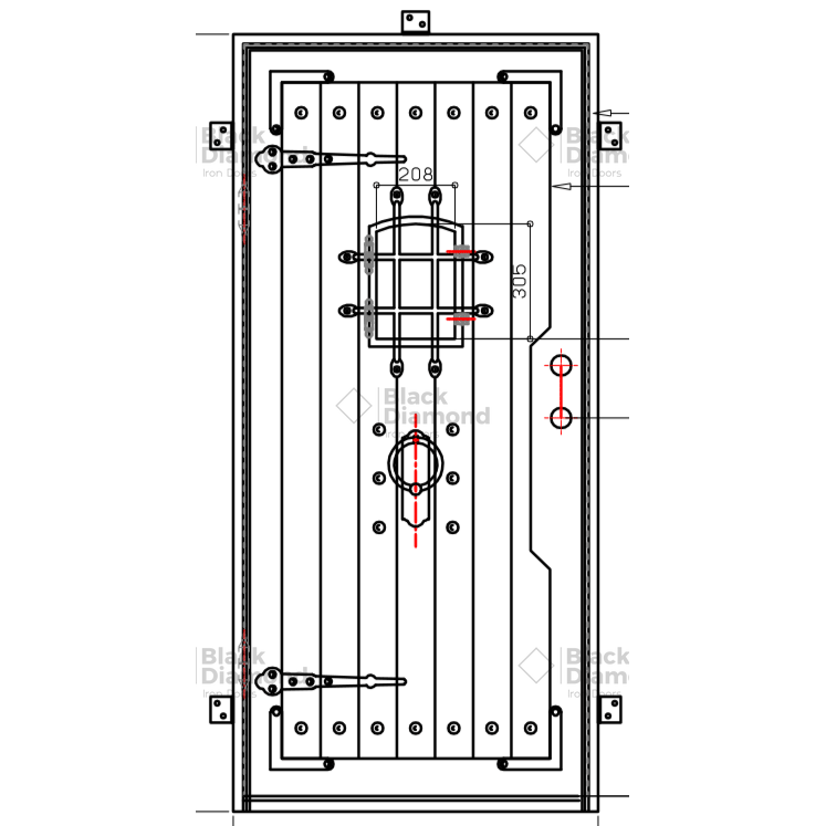 Pre-Order Verbier-Wrought Iron Doors-Black Diamond Iron Doors