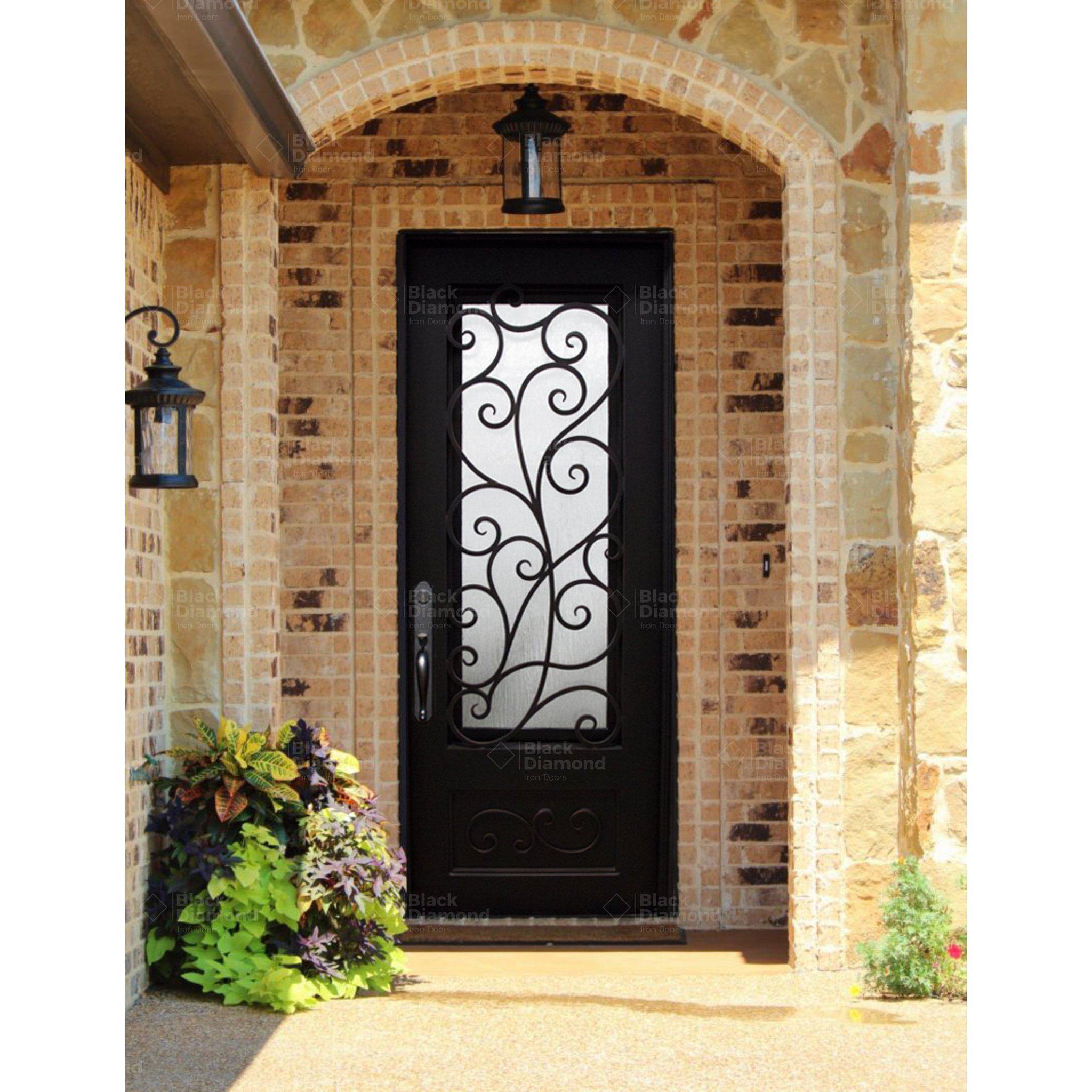 Pre-Order Courchevel-Wrought Iron Doors-Black Diamond Iron Doors