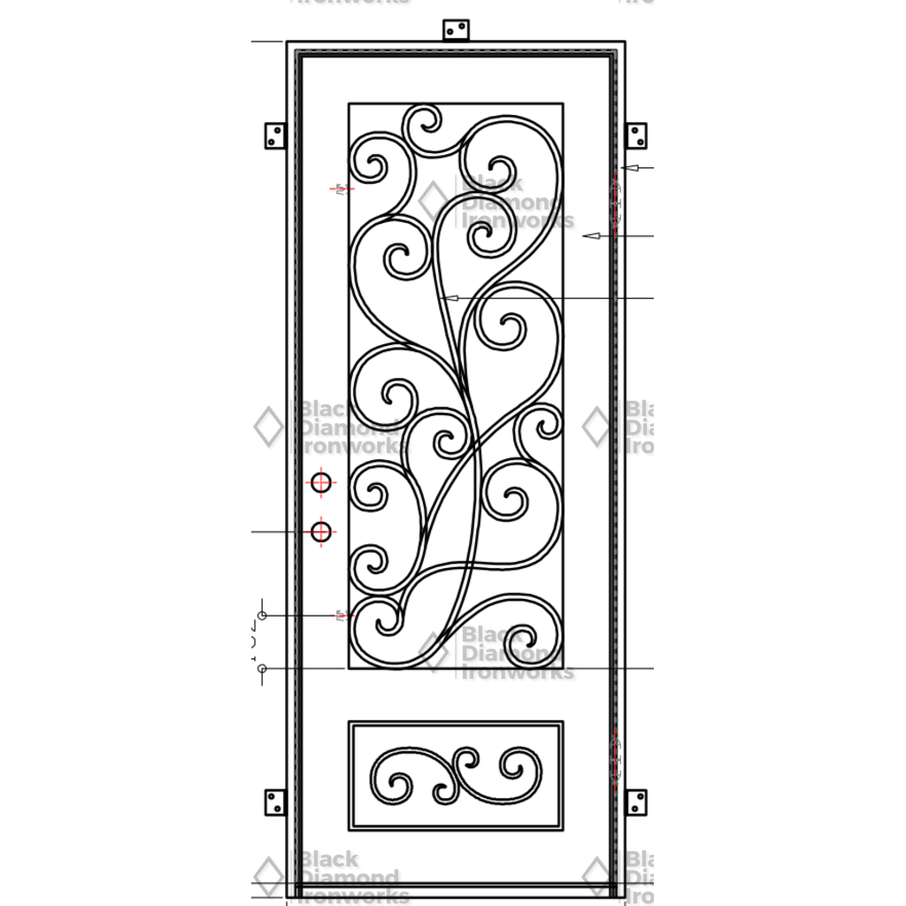 Pre-Order Courchevel-Wrought Iron Doors-Black Diamond Iron Doors