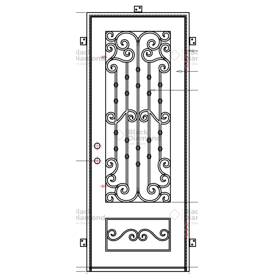 Pre-Order St. Mortiz-Wrought Iron Doors-Black Diamond Iron Doors