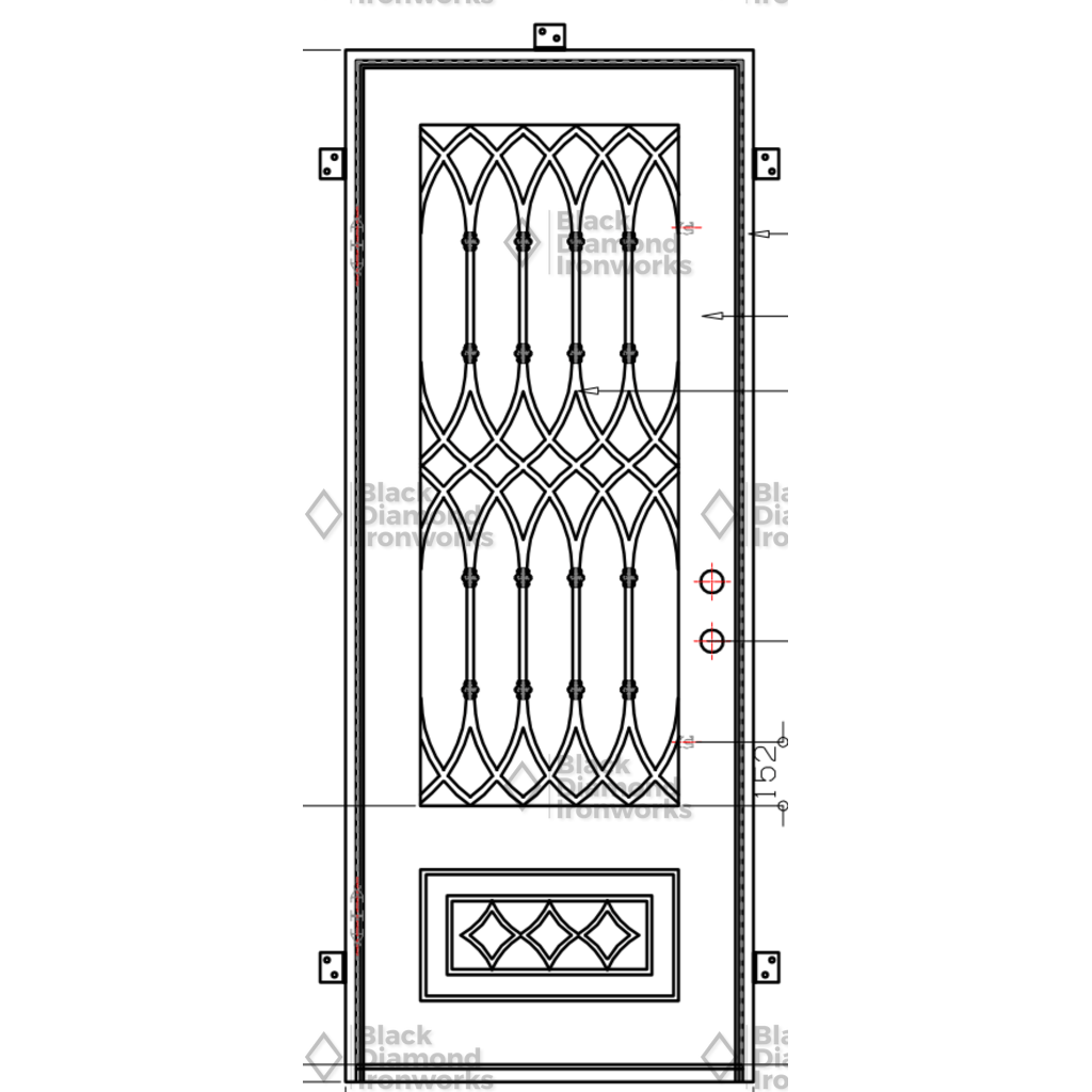 Pre-Order Solden-Wrought Iron Doors-Black Diamond Iron Doors