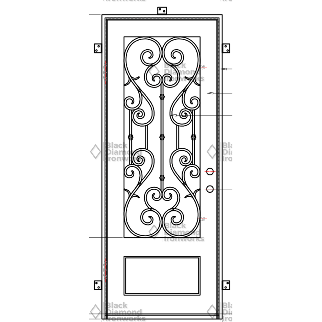 Pre-Order Lake Louise-Wrought Iron Doors-Black Diamond Iron Doors