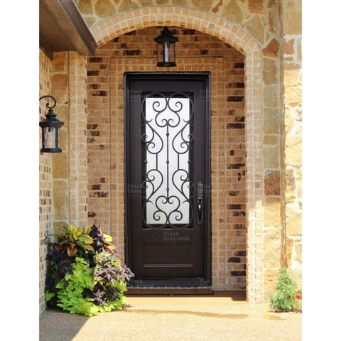 Pre-Order Lake Louise-Wrought Iron Doors-Black Diamond Iron Doors