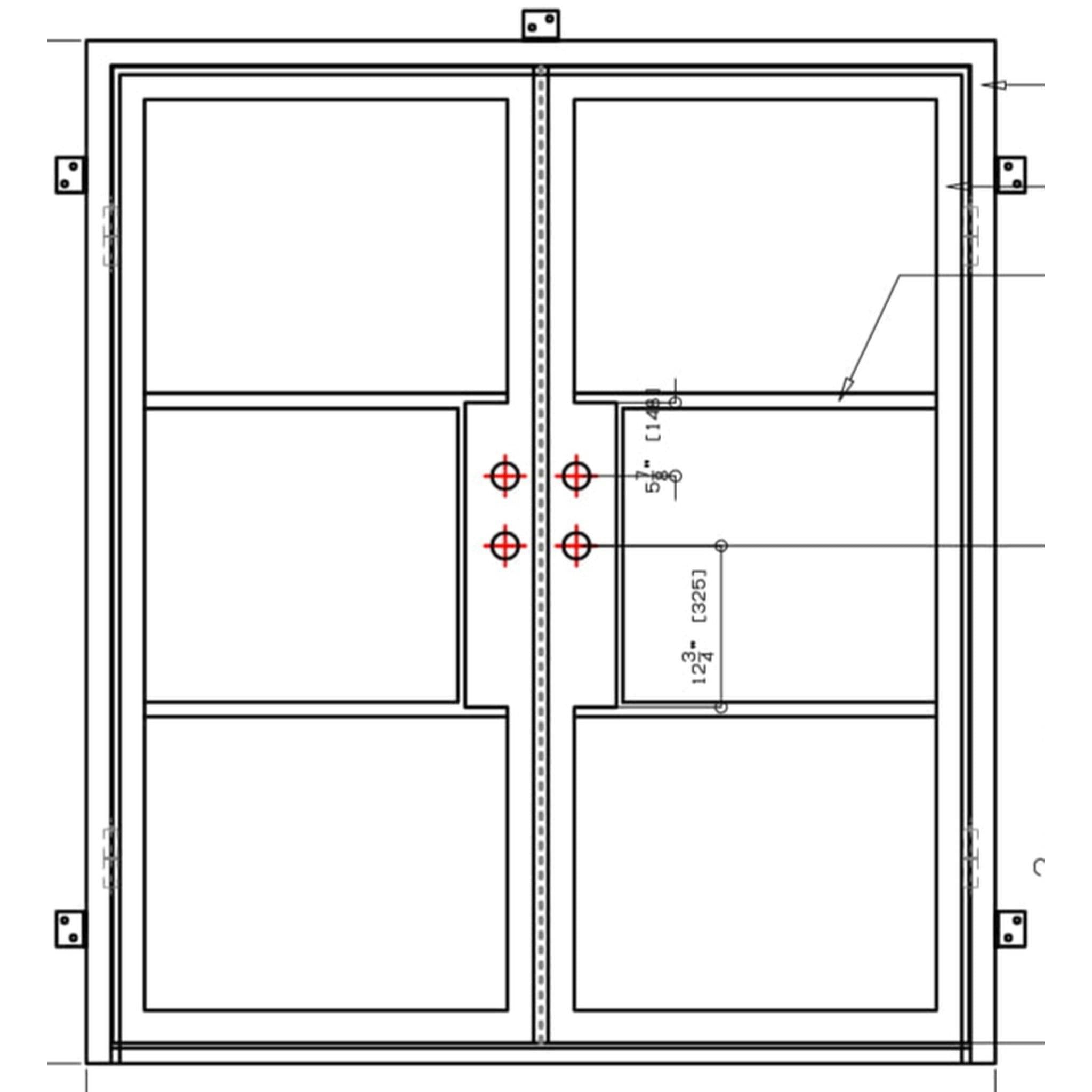 Light 3 - Double - Thermally Broken-Thermally Broken Doors-Black Diamond Iron Doors