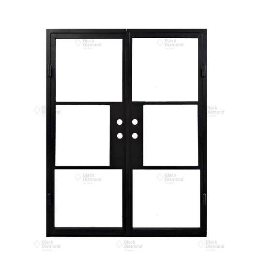 Light 3 - Double - Thermally Broken-Thermally Broken Doors-Black Diamond Iron Doors