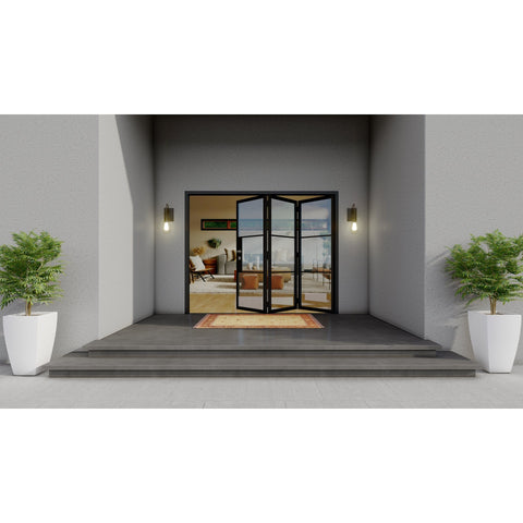 Pre-Order Light 3 - Bi-Fold-Steel Bi-Fold Doors-Black Diamond Iron Doors