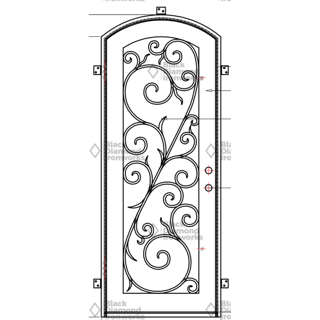 Pre-Order Cortina-Wrought Iron Doors-Black Diamond Iron Doors