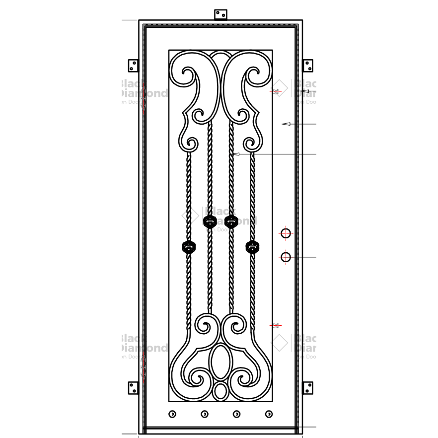 Pre-Order Kitzbuhel-Wrought Iron Doors-Black Diamond Iron Doors