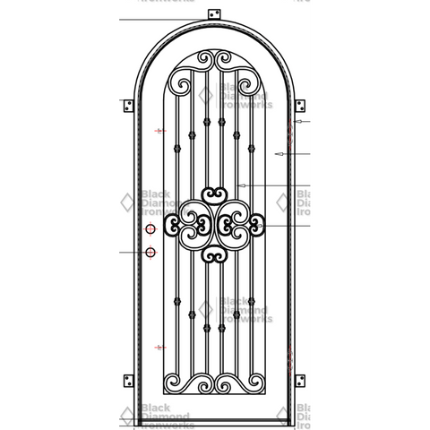 Pre-Order Portillo-Wrought Iron Doors-Black Diamond Iron Doors