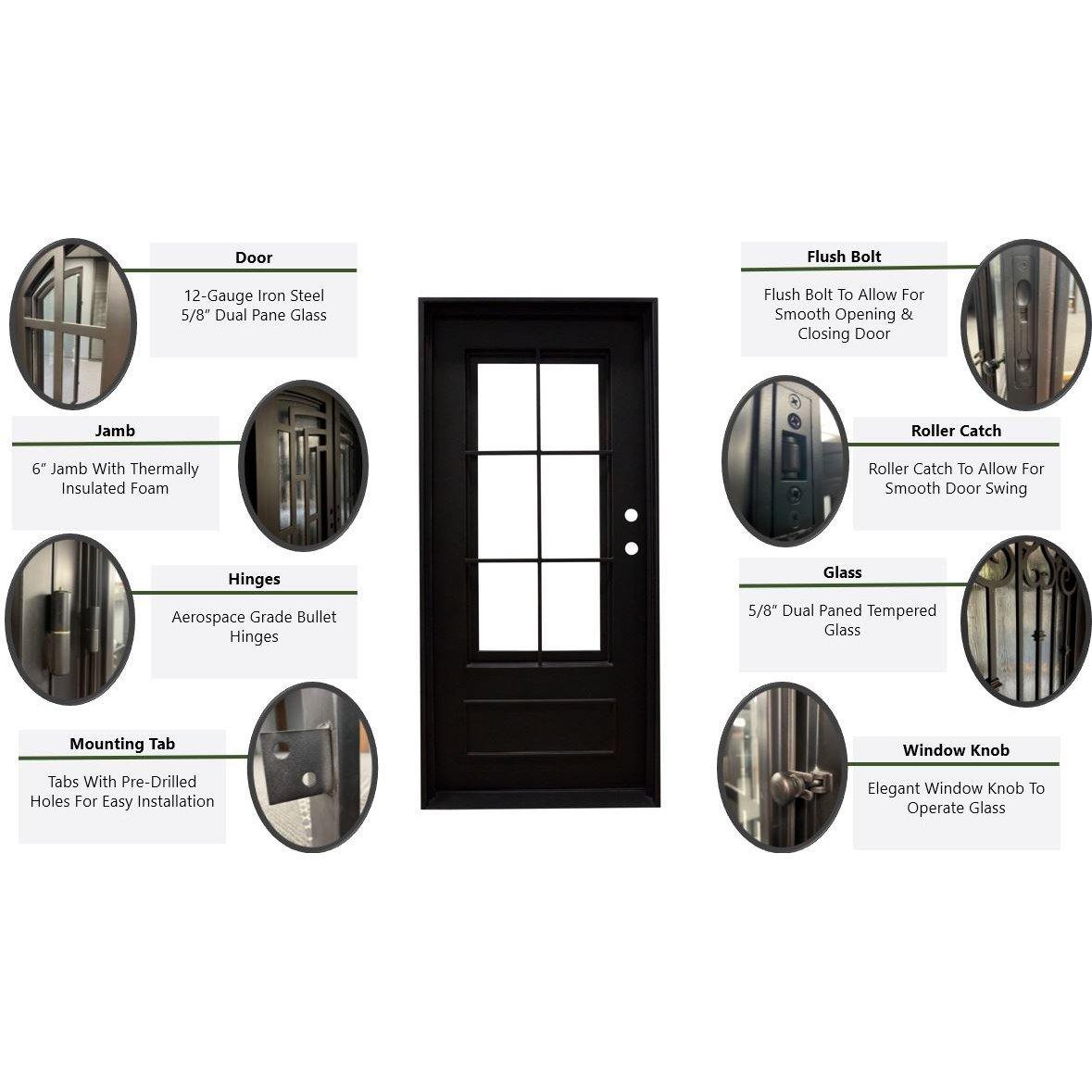 Pre-Order Steamboat Springs-Wrought Iron Doors-Black Diamond Iron Doors