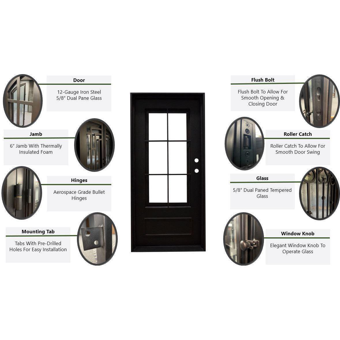 Pre-Order Angela Single (Dutch Door)-Steel Dutch Doors-Black Diamond Iron Doors