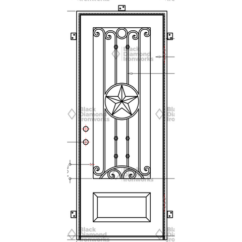 Pre-Order Killington-Wrought Iron Doors-Black Diamond Iron Doors