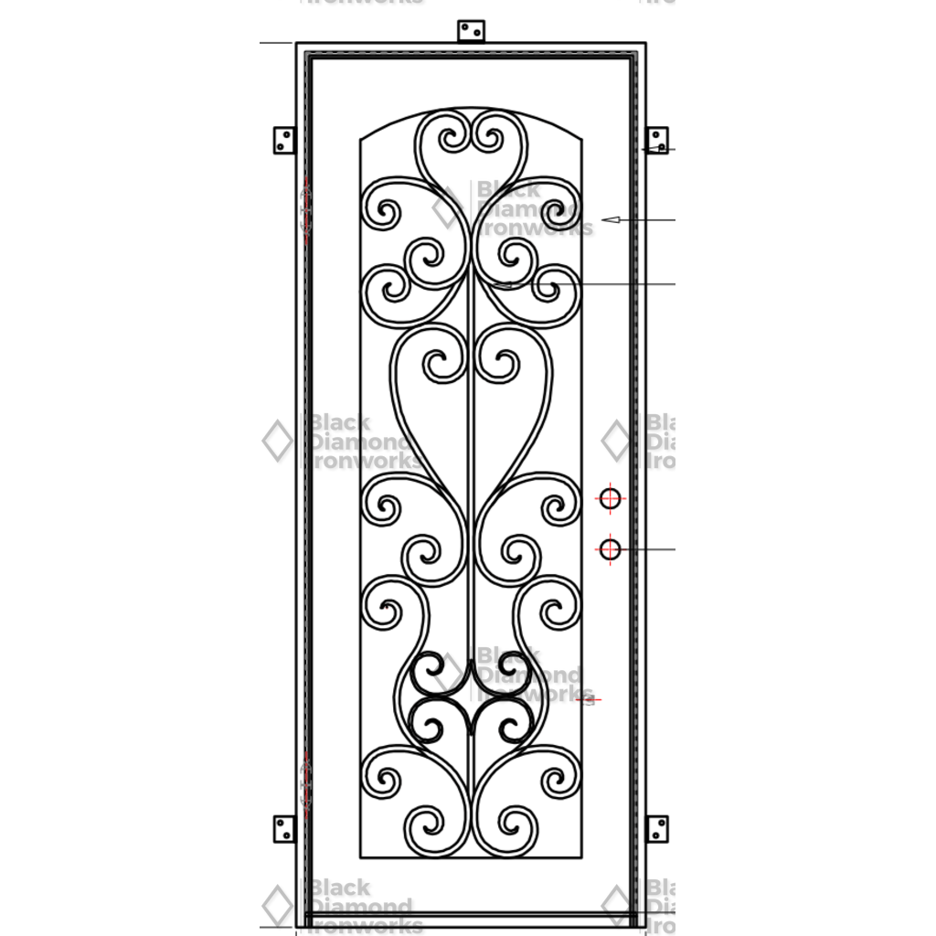 Pre-Order Bormio-Thermally Broken Doors-Black Diamond Iron Doors