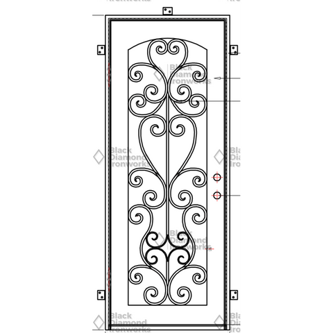 Pre-Order Bormio-Thermally Broken Doors-Black Diamond Iron Doors