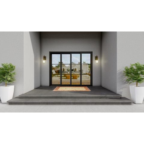 Pre-Order Light 3 - 4 Panel Sliding Door-Steel Sliding Doors-Black Diamond Iron Doors