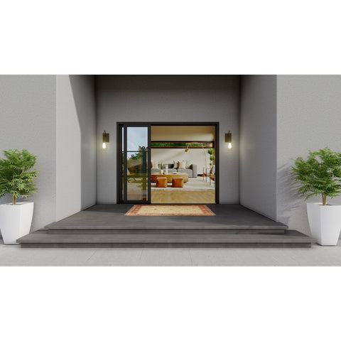 Pre-Order Light 3 - 4 Panel Sliding Door-Steel Sliding Doors-Black Diamond Iron Doors