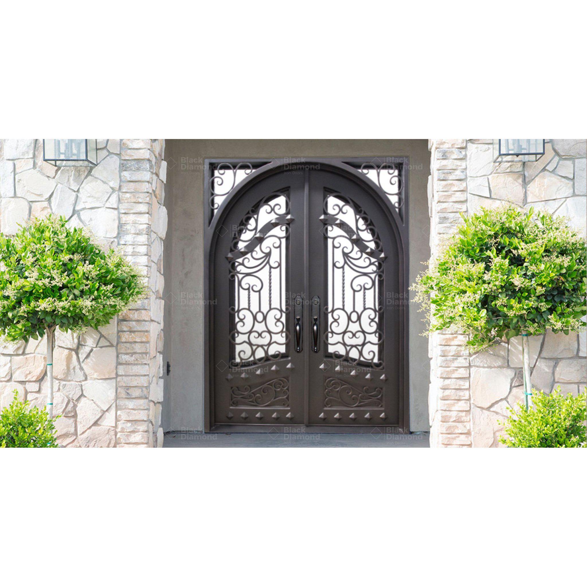 Pre-Order Aspen-Wrought Iron Doors-Black Diamond Iron Doors