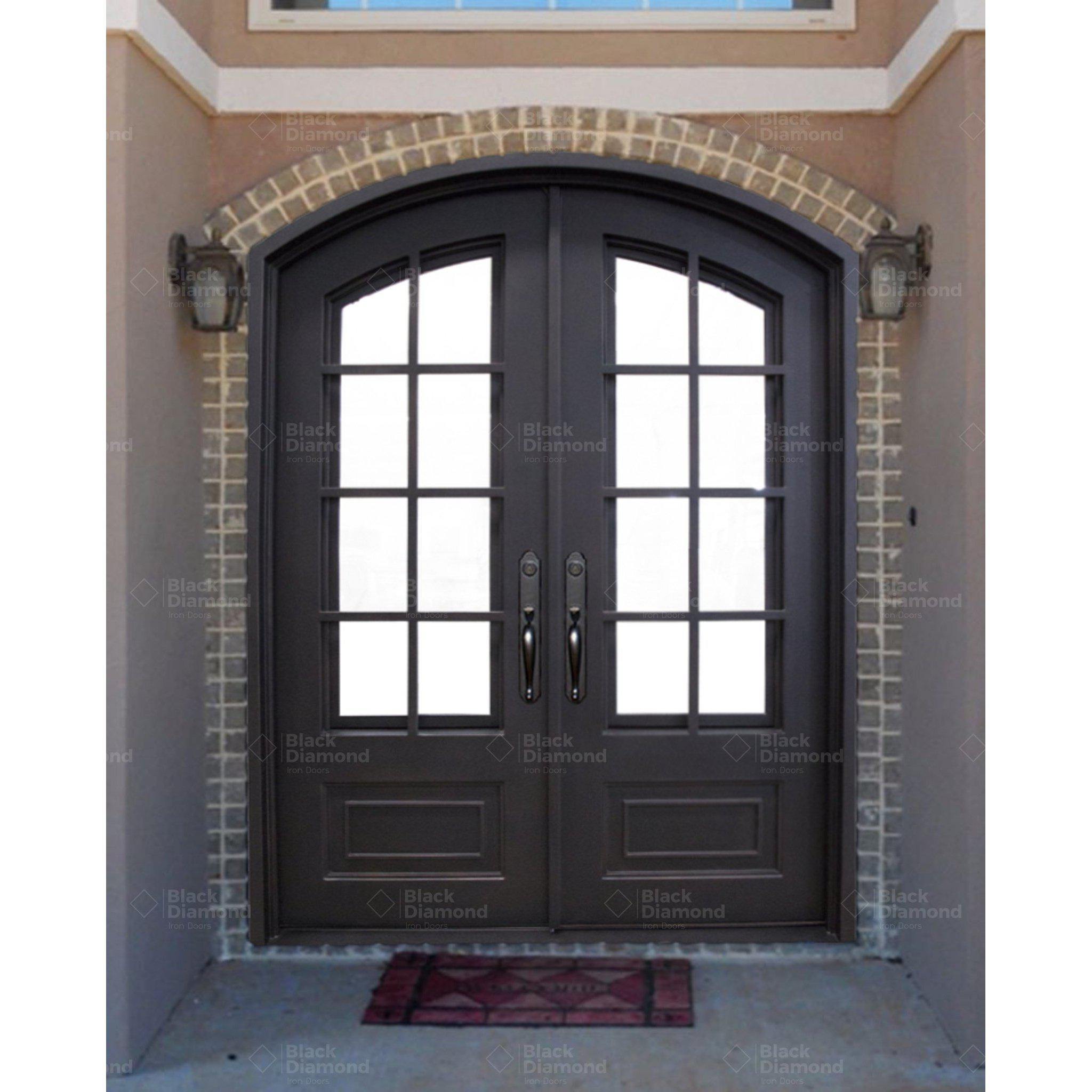 Pre-Order Keystone-Wrought Iron Doors-Black Diamond Iron Doors