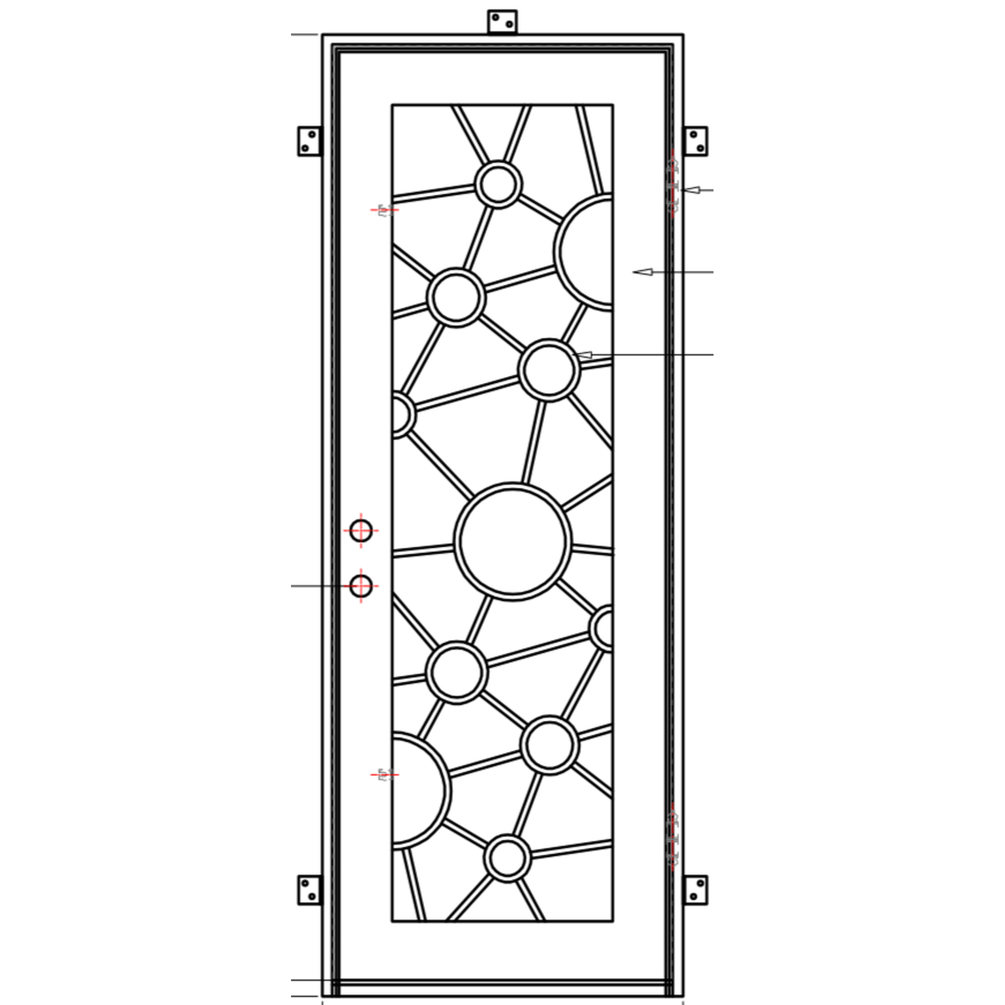 Pre-Order Austin-Wrought Iron Doors-Black Diamond Iron Doors