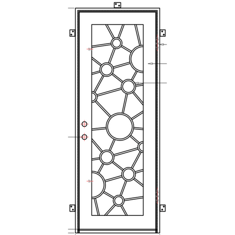 Pre-Order Austin-Wrought Iron Doors-Black Diamond Iron Doors