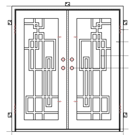 Pre-Order Berlin Double-Wrought Iron Doors-Black Diamond Iron Doors