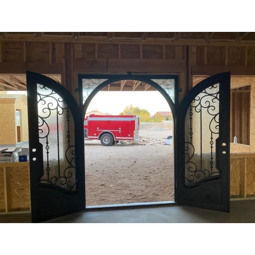 Big Sky 2 - Square-Arch (Arriving 6/1/23)-Wrought Iron Doors-Black Diamond Iron Doors