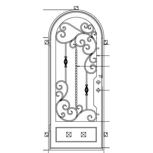 Pre-Order Big Sky-Wrought Iron Doors-Black Diamond Iron Doors