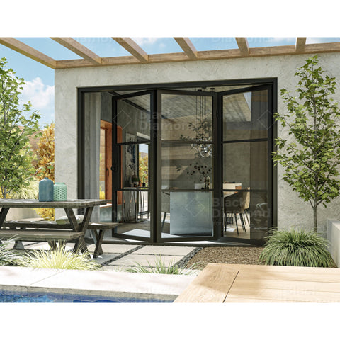 Pre-Order Light 3 - Bi-Fold-Steel Bi-Fold Doors-Black Diamond Iron Doors