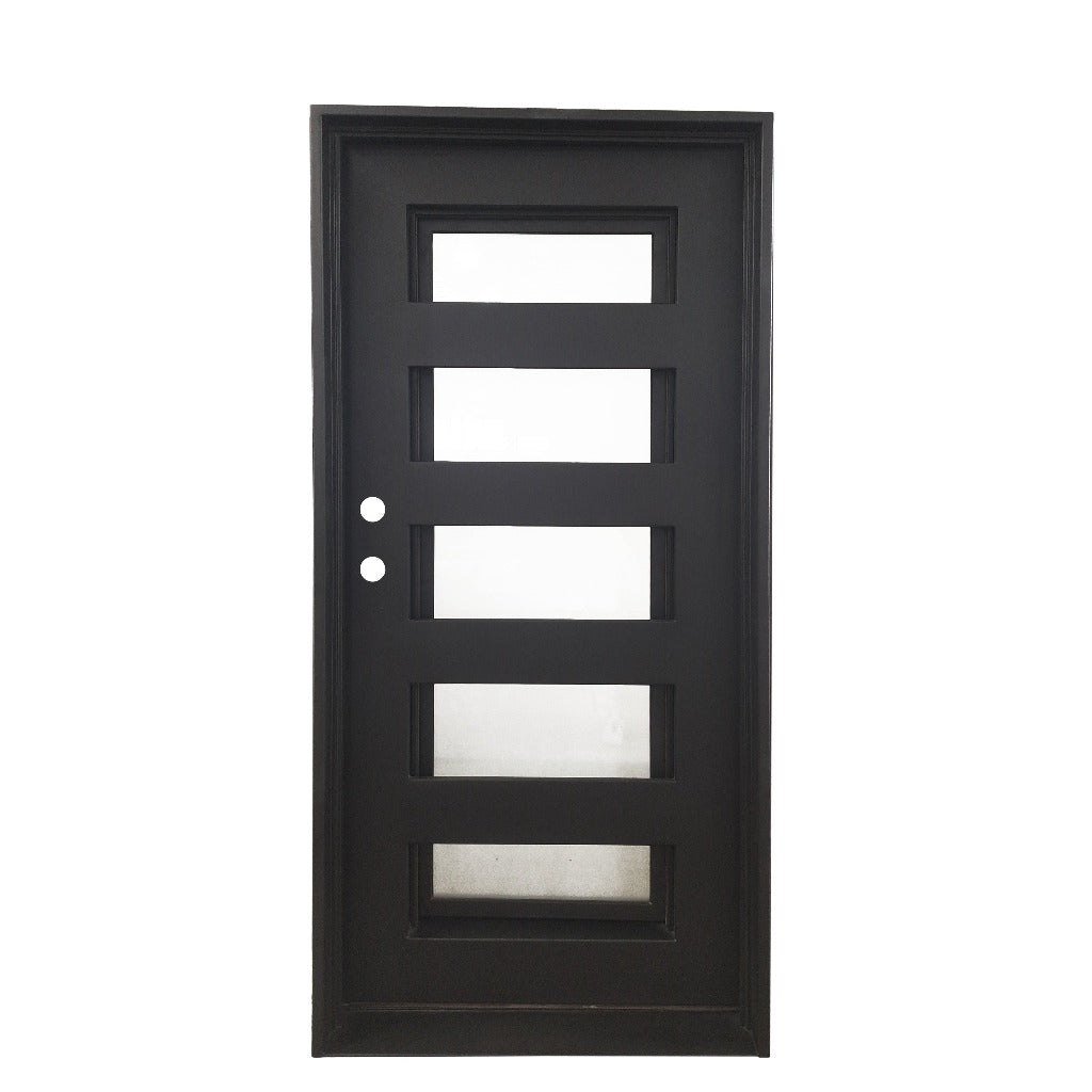 Pre-Order Chicago 5 Single-Wrought Iron Doors-Black Diamond Iron Doors