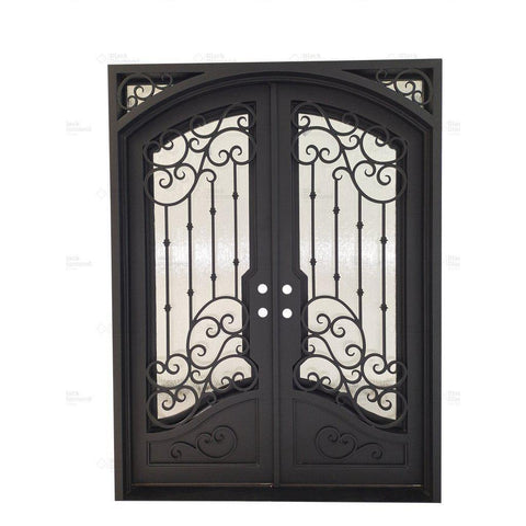 Pre-Order Dallas Double-Wrought Iron Doors-Black Diamond Iron Doors