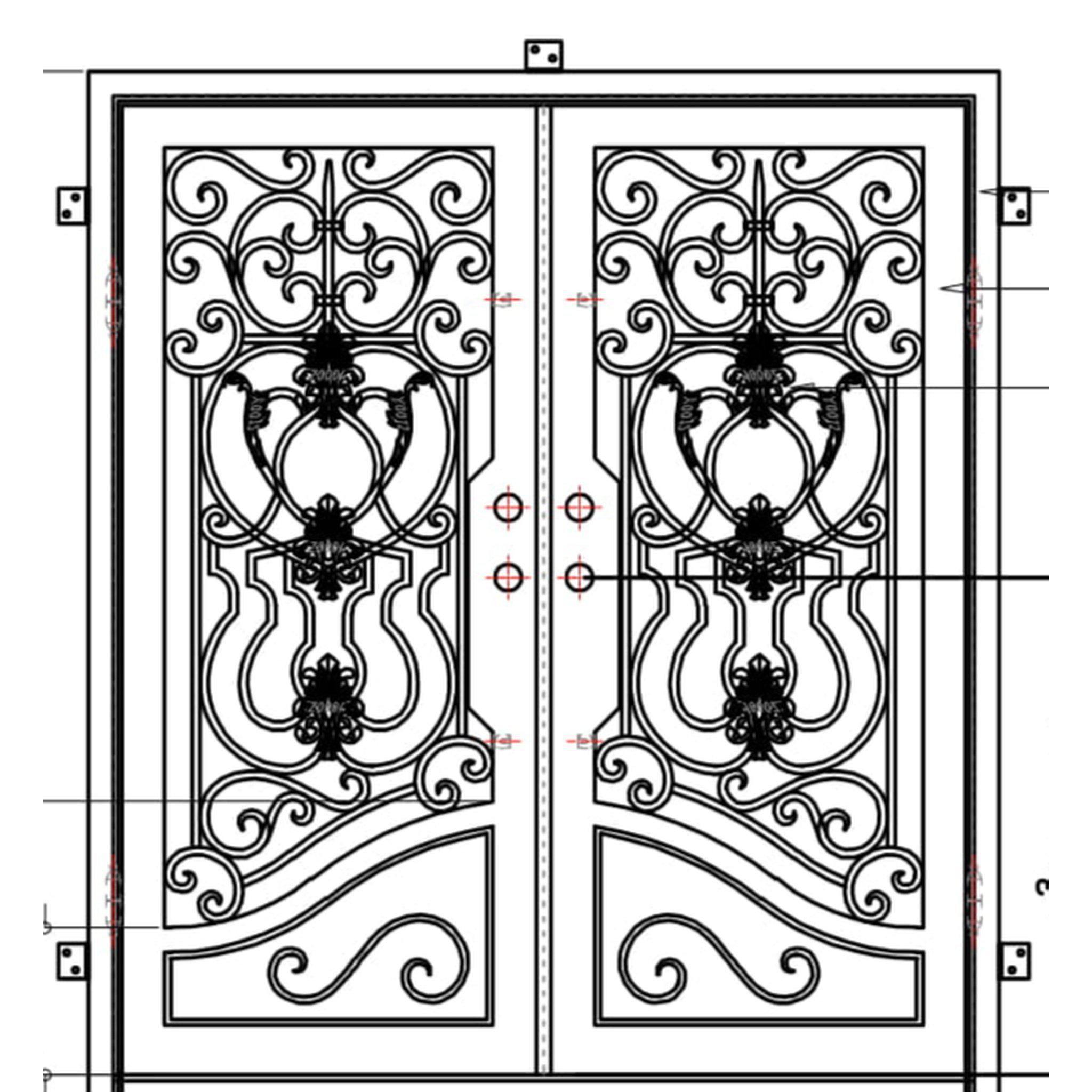 Pre-Order Denver-Wrought Iron Doors-Black Diamond Iron Doors