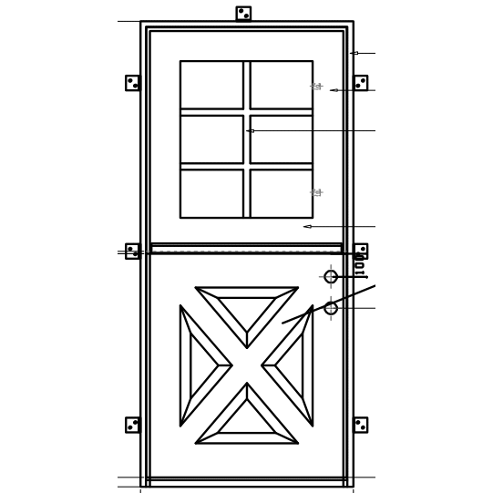 Pre-Order Angela Single (Dutch Door)-Steel Dutch Doors-Black Diamond Iron Doors