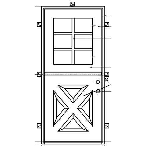 Pre-Order Angela Single (Dutch Door)-Steel Dutch Doors-Black Diamond Iron Doors