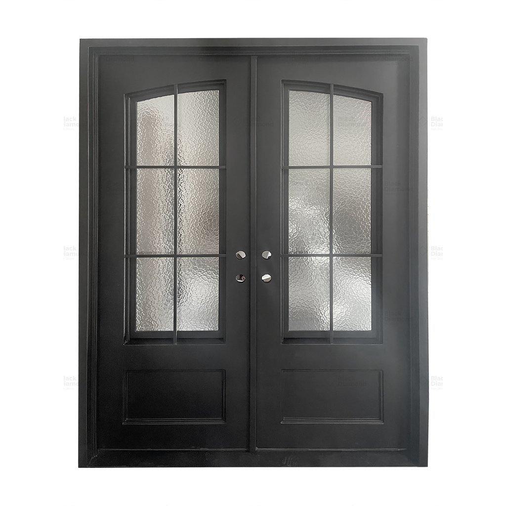 Telluride Double-Wrought Iron Doors-Black Diamond Iron Doors