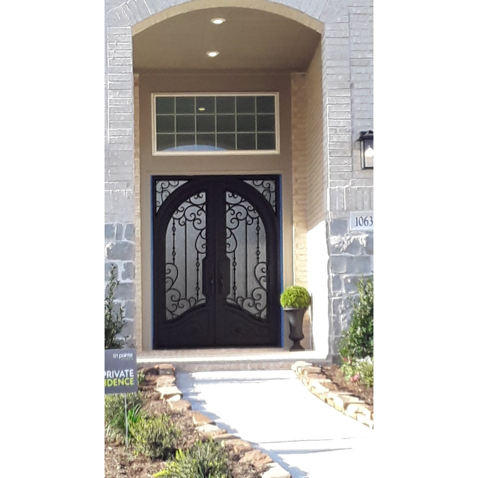 Big Sky 2 - Square-Arch (Arriving 6/1/23)-Wrought Iron Doors-Black Diamond Iron Doors