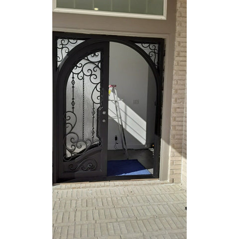 Big Sky 2 - Square-Arch (Arriving 6/1/23)-Wrought Iron Doors-Black Diamond Iron Doors