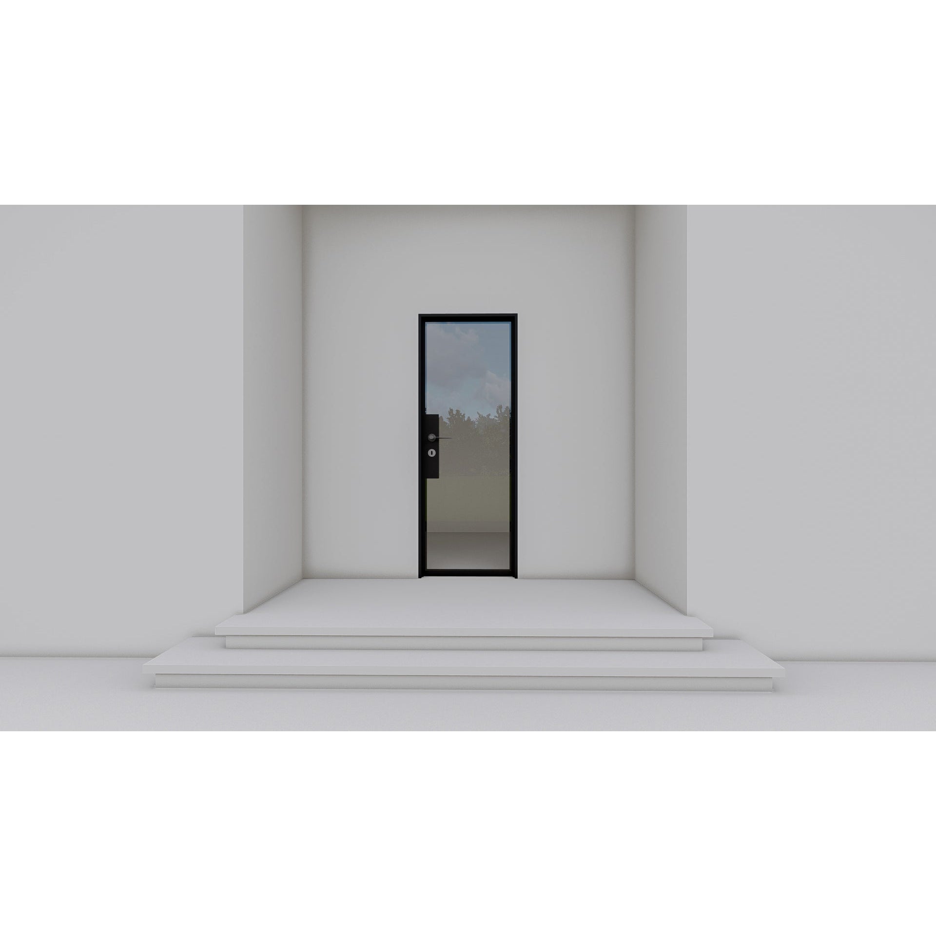 Pre-Order Light 1 - Single-Steel French Doors-Black Diamond Iron Doors