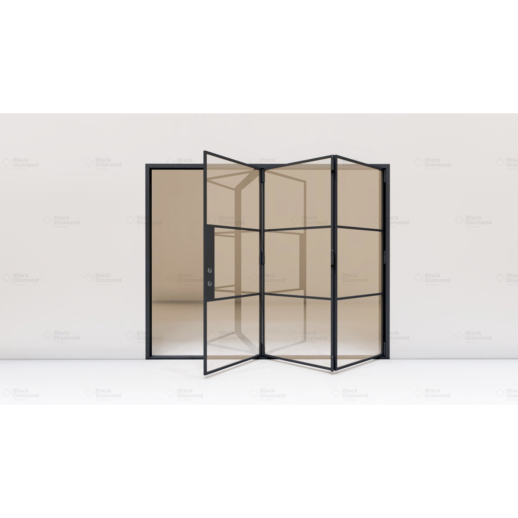 Pre-Order Light 3S - Bi-Fold (Cold Rolled Steel)-Steel Bi-Fold Doors-Black Diamond Iron Doors