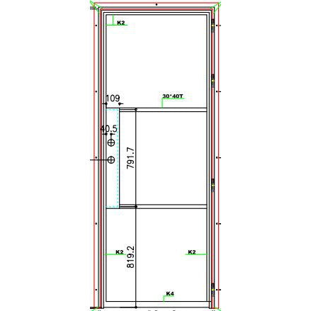 Pre-Order Light 3S Interior Single (No Threshold) (Cold Rolled Steel)-Slim Cold Rolled Steel Doors-Black Diamond Iron Doors