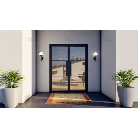 Pre-Order Light 3 - Double-Steel French Doors-Black Diamond Iron Doors