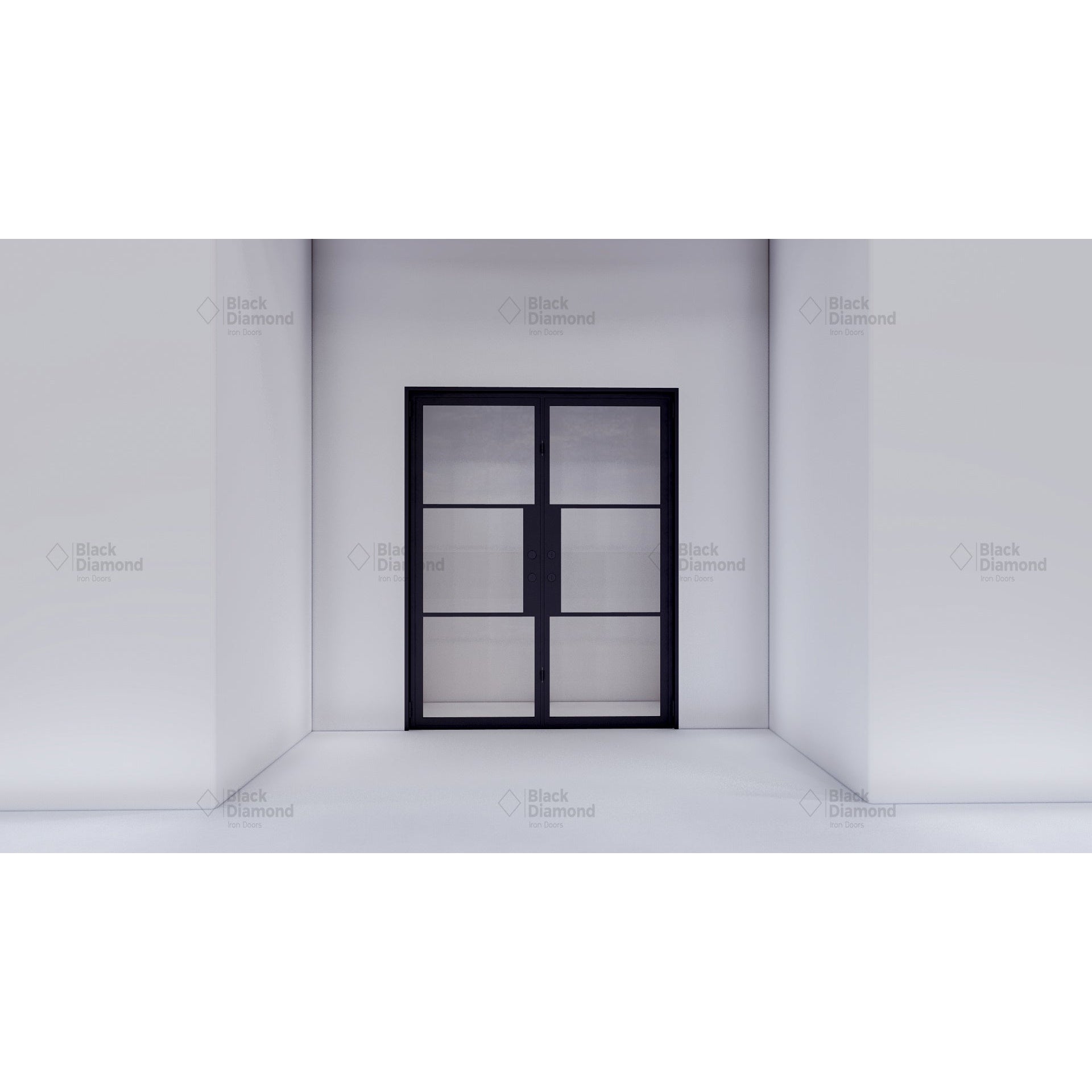 Pre-Order Light 3 - Double-Steel French Doors-Black Diamond Iron Doors