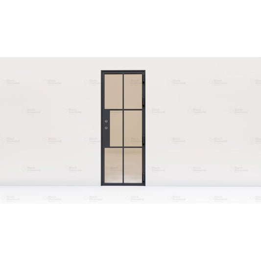 Pre-Order Light 6S Interior Single (No Threshold) (Cold Rolled Steel)-Slim Cold Rolled Steel Doors-Black Diamond Iron Doors