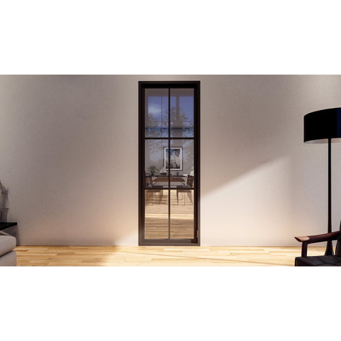 Pre-Order Light 6 Interior Single-Interior Steel Doors-Black Diamond Iron Doors