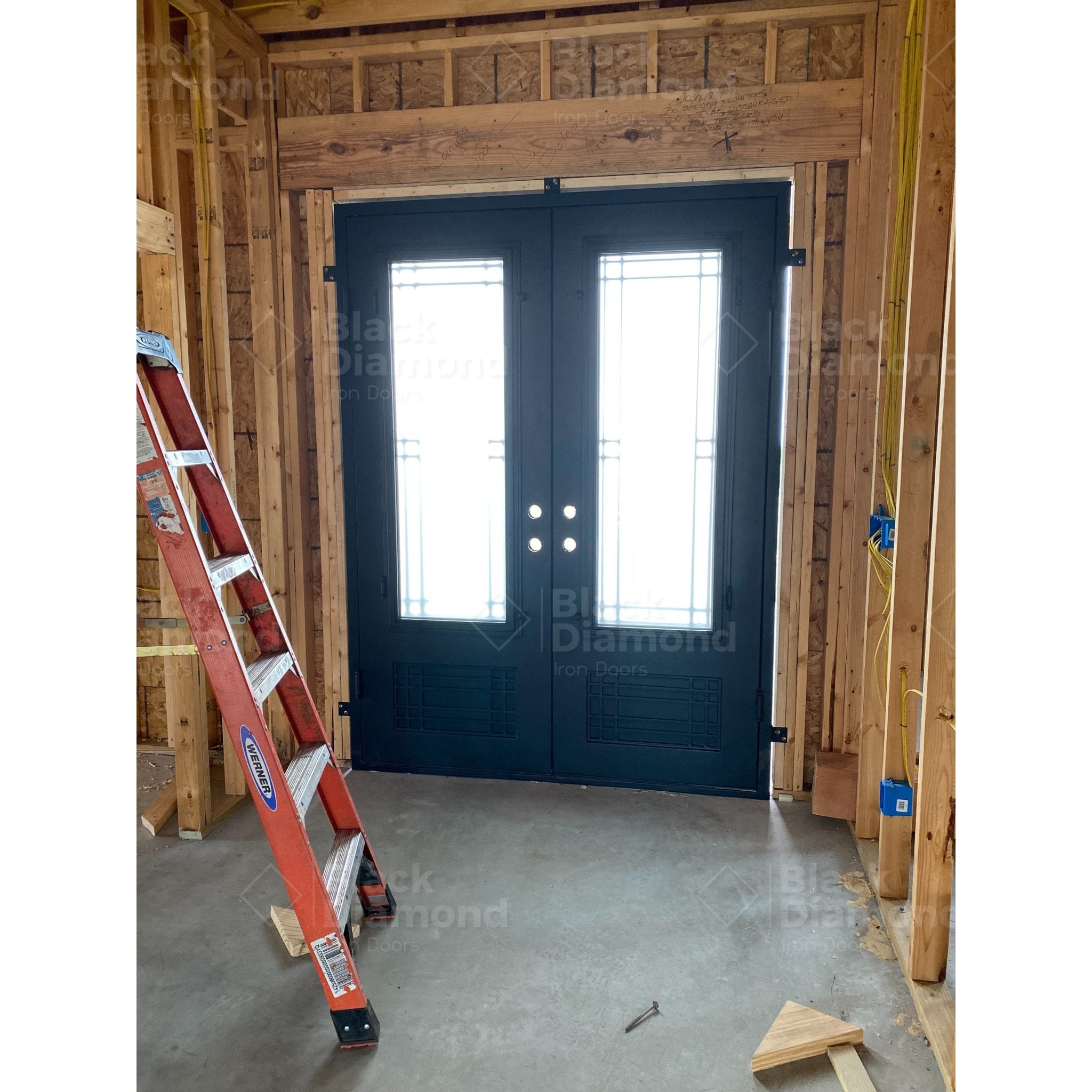 Mammoth Double-Wrought Iron Doors-Black Diamond Iron Doors