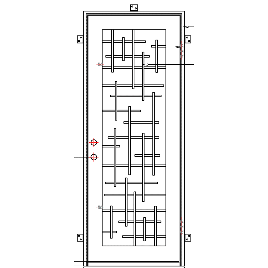 Milan Single-Wrought Iron Doors-Black Diamond Iron Doors